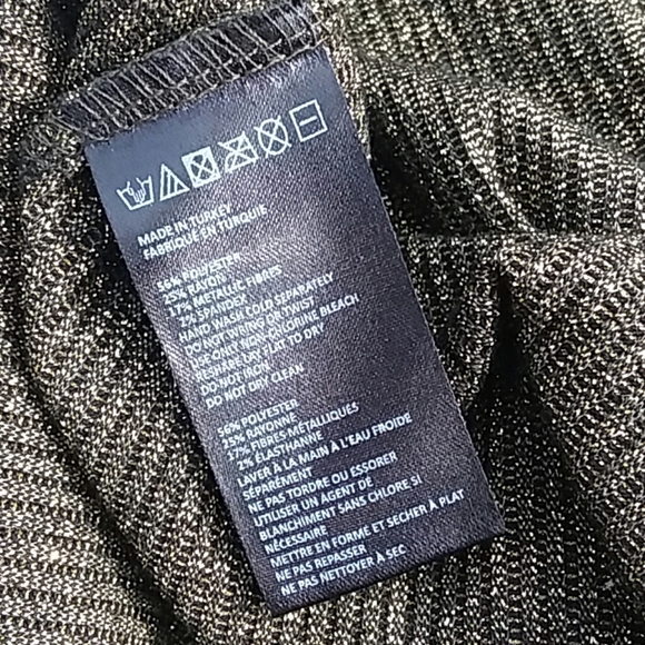 NWT  Gold Black Long Sleeve Dress US Size Small - Picture 7 of 8